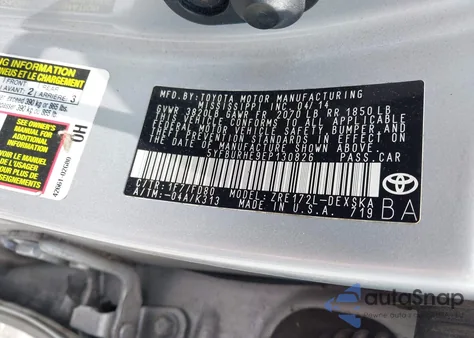 2014 Toyota Corolla S Plus z USA, uszkodzony, nr VIN 5YFBURHE9EP130826